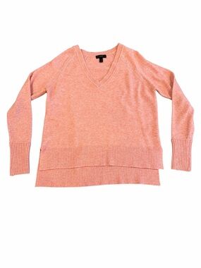 J.Crew‎ Alpaca Blend V-Neck Sweater Pink Heather Women’s Small Hi-Low Tunic